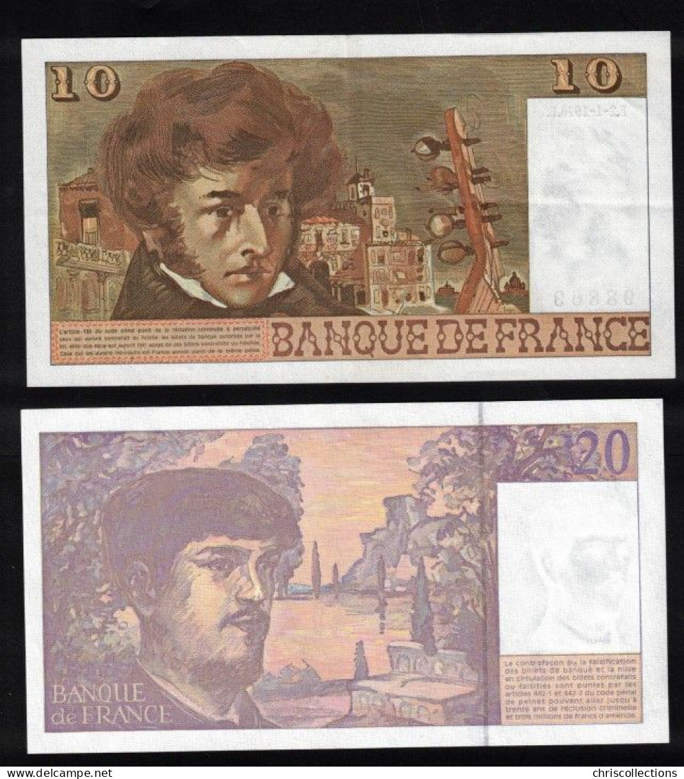 FRANCE - Lot De 2 Billets Français - 10 F Berlioz ; 2.1.1976 ; Sup - 20 F 1997 ; Sup+ - Ohne Zuordnung