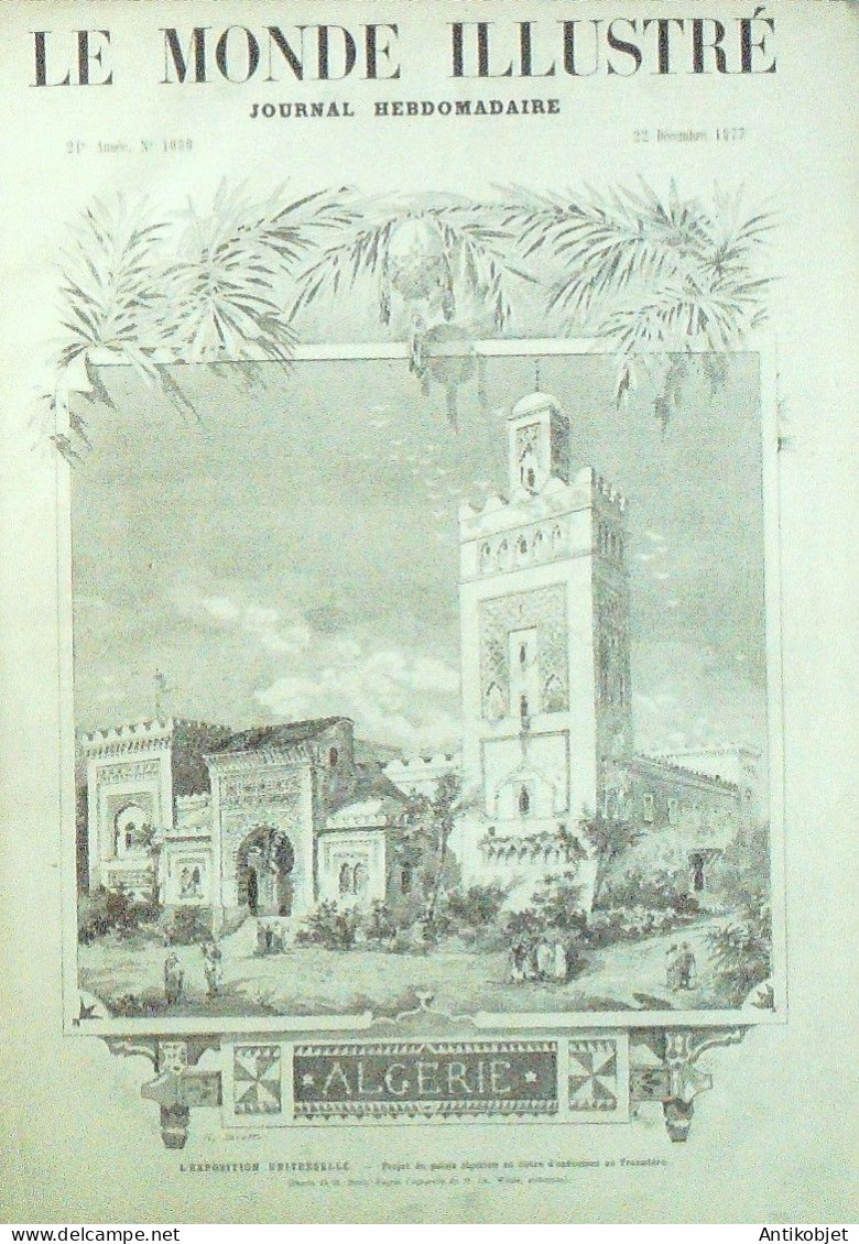 Le Monde Illustré 1877 N°1080 Algérie Palais Trocadéro Rome Vatican - 1850 - 1899
