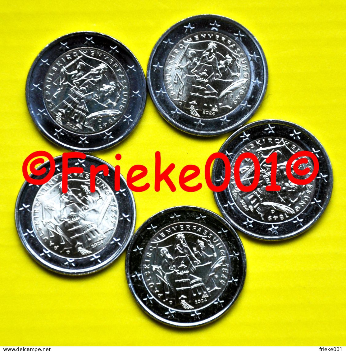 Duitsland - Allemagne - 5x 2 Euro 2024 Comm.(Pauluskerk) - Duitsland