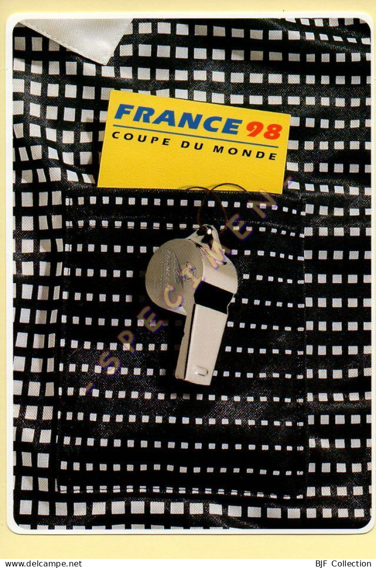 FRANCE 98 – Carte Collector N° 24/45 – FOOTIX – Sifflet – Carte Format 20,5 X 14,5 Cm - Coupe Du Monde - Soccer