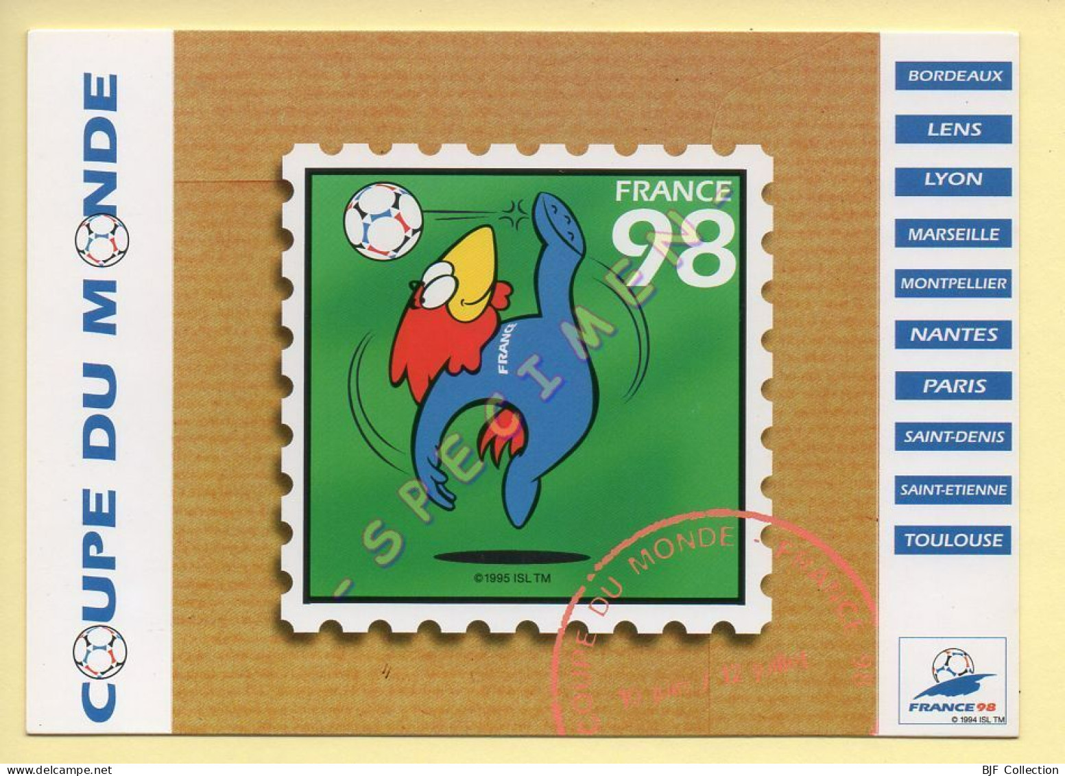 FRANCE 98 – Carte Collector Autocollante N° 11/18 – FOOTIX – Coupe Du Monde (voir Scan Recto/verso) - Soccer