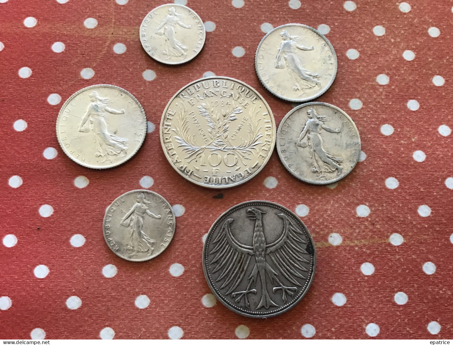 LOT 7 PIÈCES ARGENT Voir Le Scan Pour L’état - Mezclas - Monedas