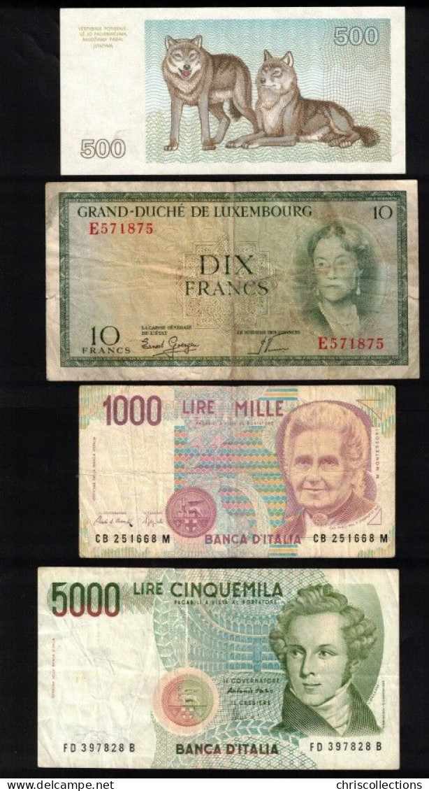 MONDE - Lot De 9 Billets Etrangers - Collections & Lots