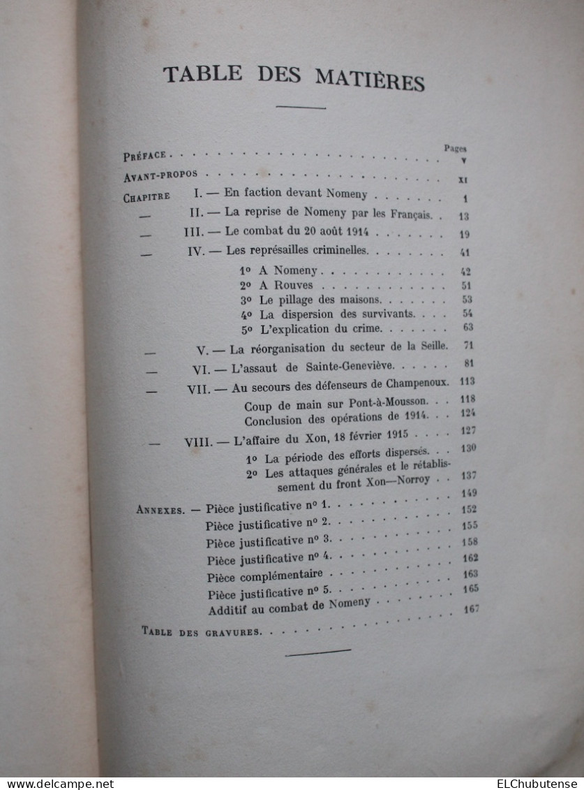 Livre La Défense Du Couronné De La Seille - Nomeny - Sainte Geneviève - Le Xon - Lorraine Guerre 14-18 - Français