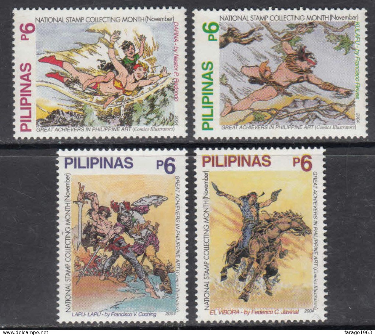 2004 Philippines Comics  Complete Set Of 4 MNH - Filippine