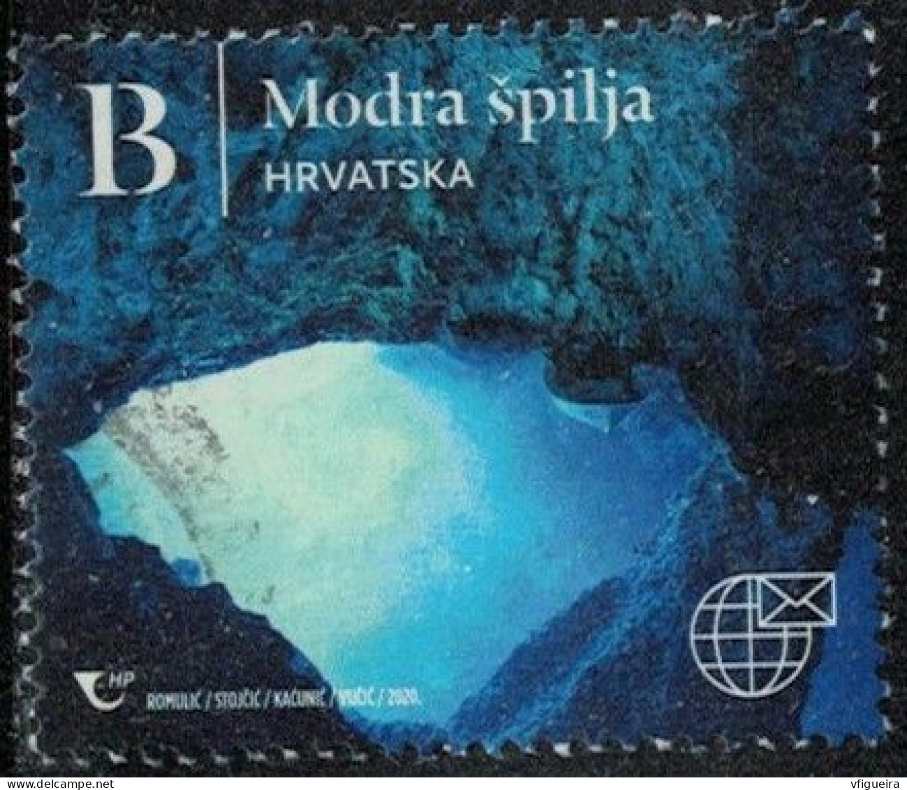 Croatie 2020 Oblitéré Used Modra Spilja Grotte Bleue Île De Bisevo Y&T HR 1326 SU - Croatia