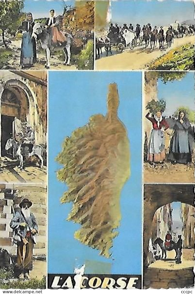 Cachet Saint-Germain-en-Laye 78 Sur CPSM La Corse Folklorique - Seals Of Generality