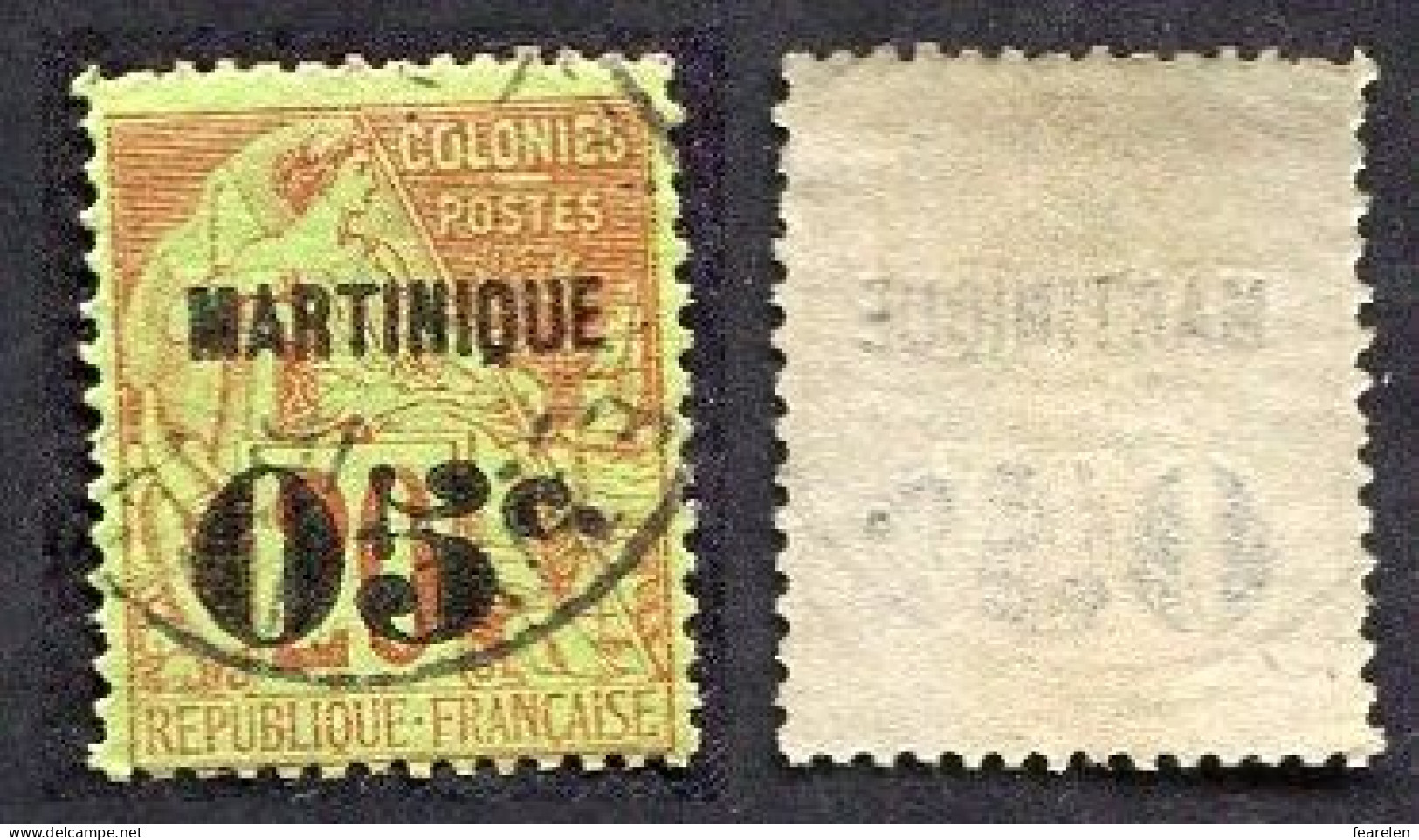 Colonie Française, Martinique N°11 Oblitéré, Très Beau - Gebruikt