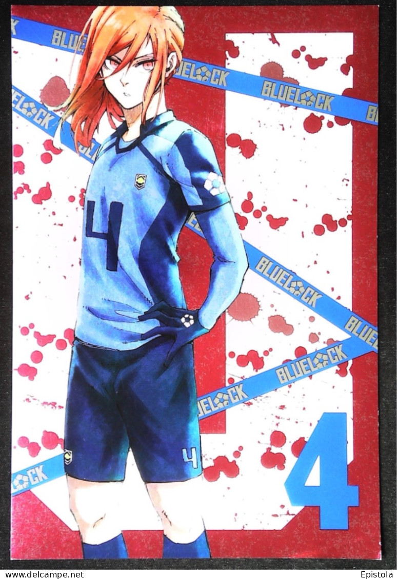 ► BLUE LOCK Manga BD Maxi Carte.  Dim. 18x12 -  Série Football Japon N°4  -Kaneshiro Nomura  Kodansha 2021 - Bandes Dessinées