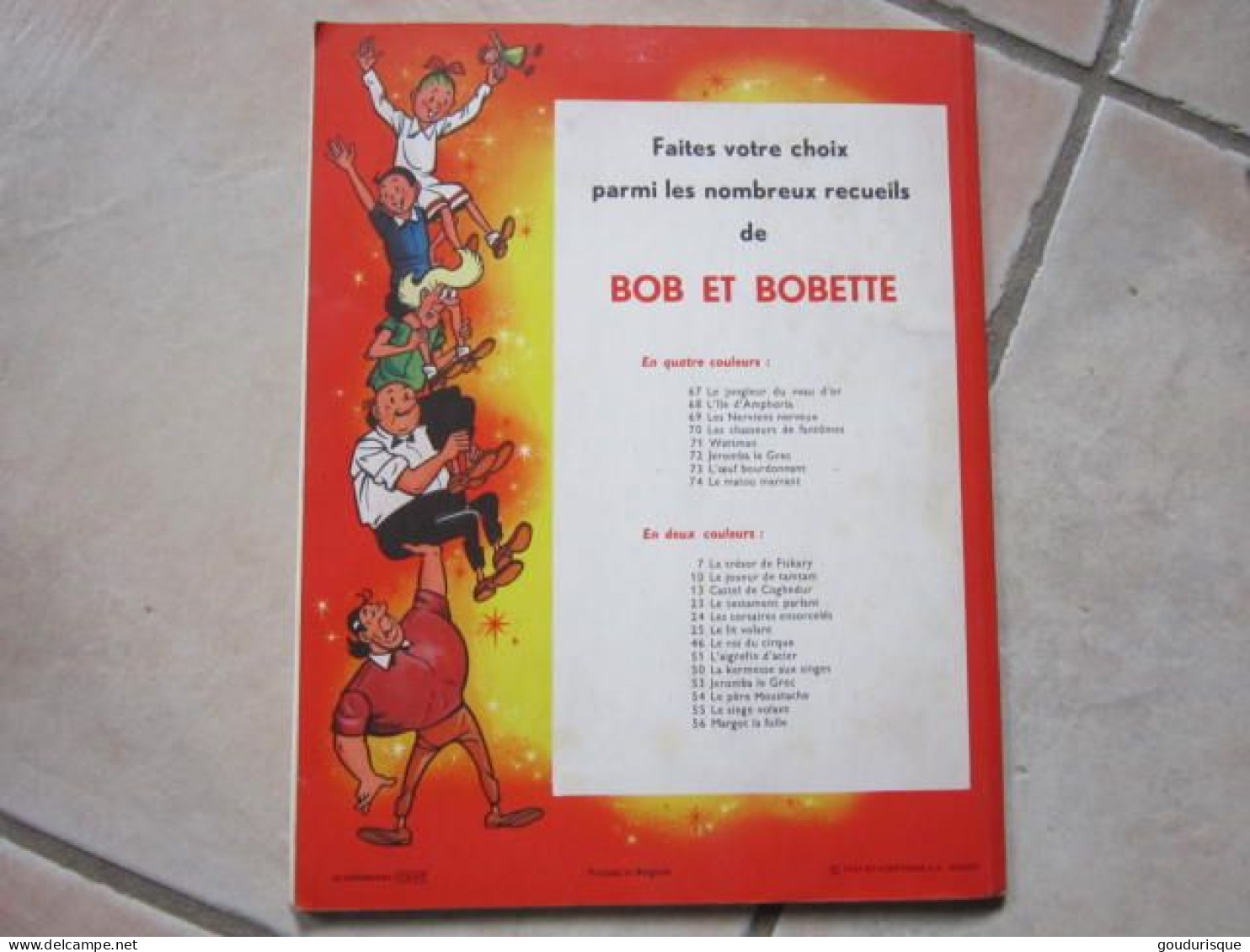 BOB ET BOBETTE N°73 L'OEUF BOURDONNANT  VANDERSTEEN - Bob Et Bobette