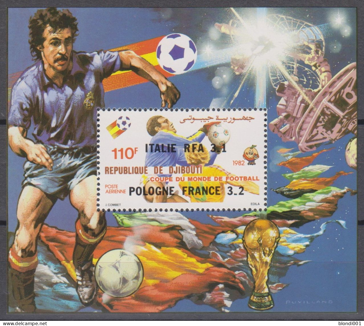 Soccer World Cup 1982 - DJIBOUTI - S/S Perf. Ovp MNH - 1982 – Espagne