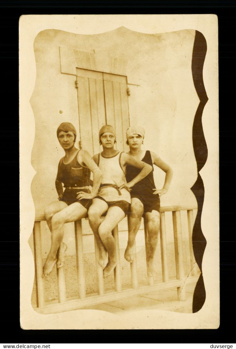 Carte Photo Mode 3 Femmes En Maillot De Bain ( Format 9cm X 14cm ) - Moda