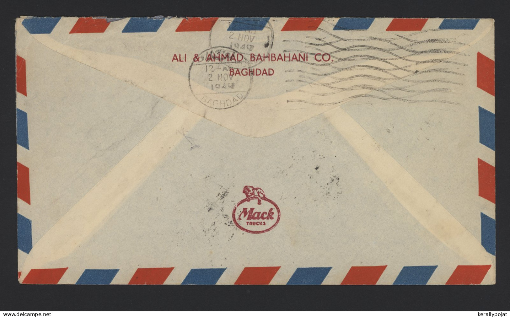 Iraq 1940 Air Mail Cover To USA__(12305) - Iraq
