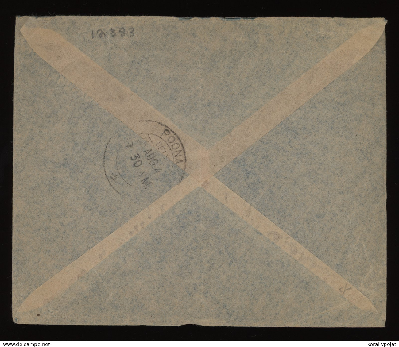 India 1942 Censored Air Mail Cover__(12383) - Airmail