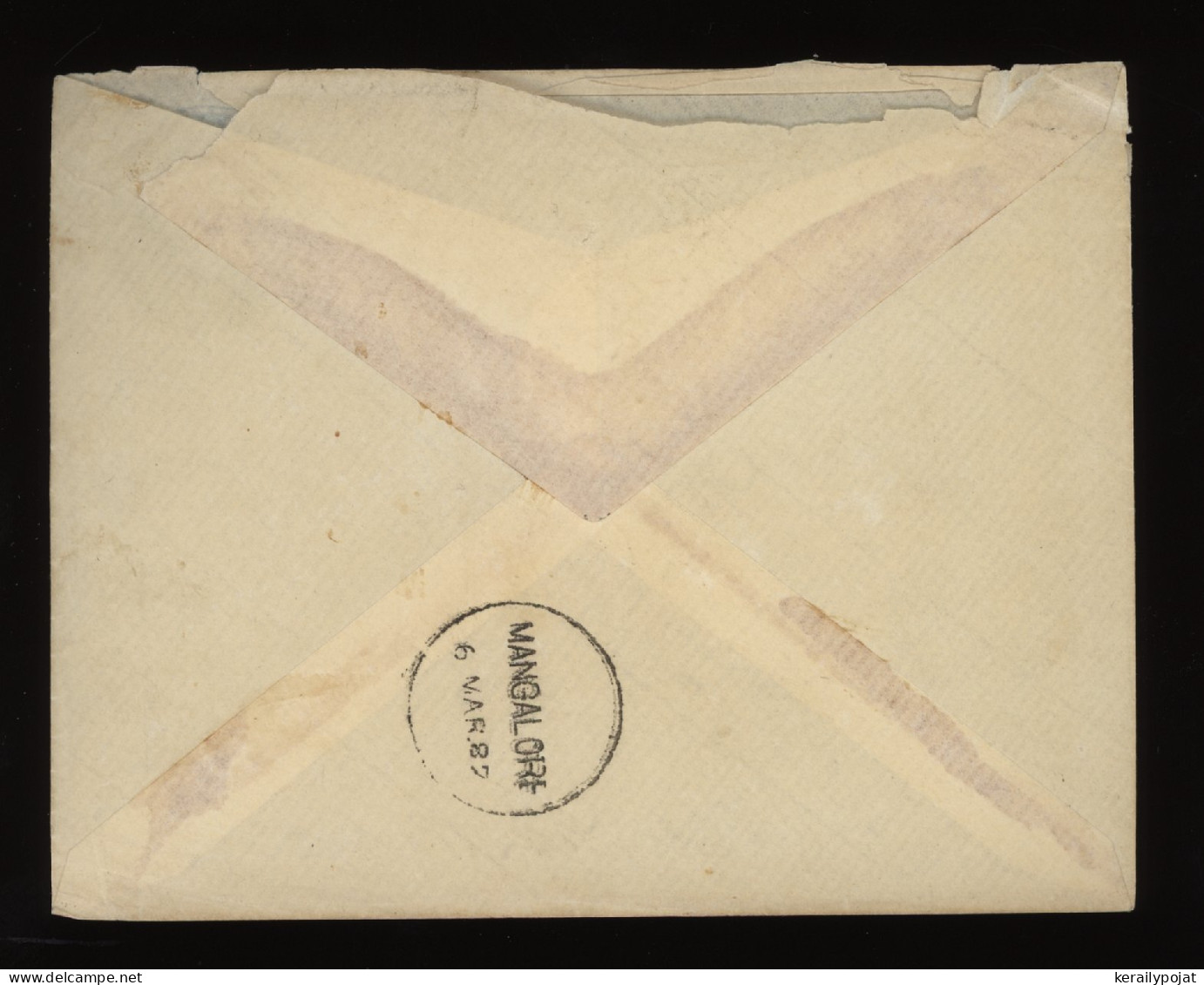 India 1887 Half Anna Stationery Envelope__(12507) - Sobres