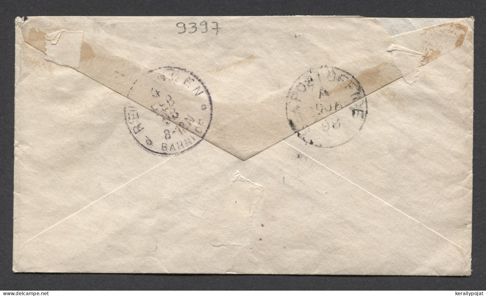 India 1898 Mangalore Stationery Envelope To Wurttemberg__(9397) - Covers