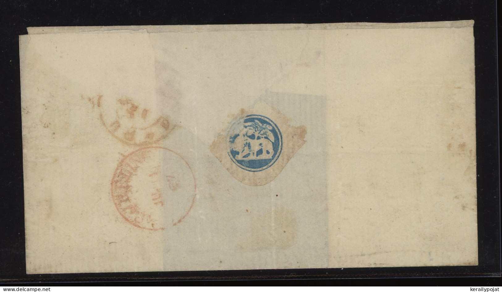 India 1800's Half Anna Wrapper__(12291) - Enveloppes