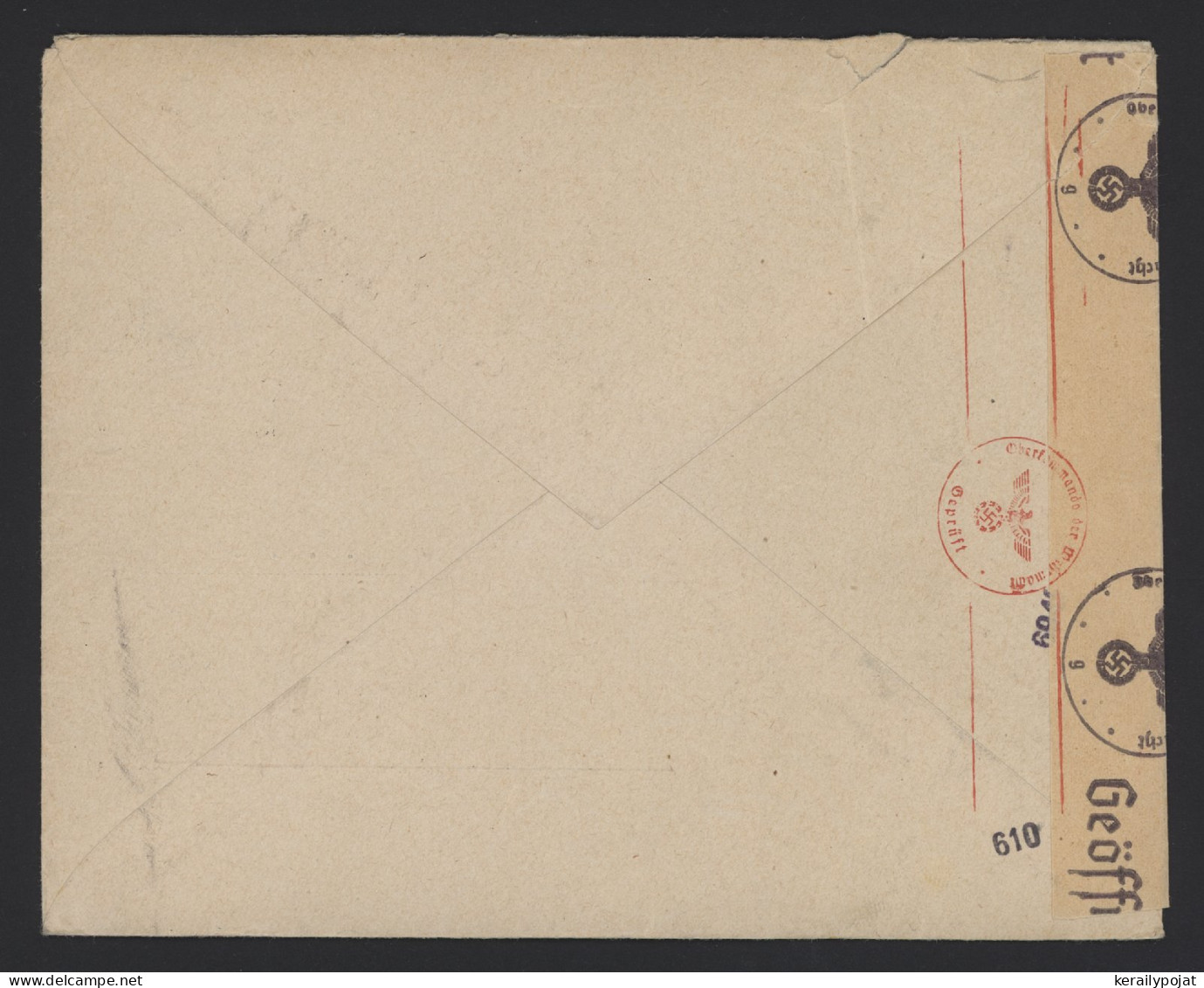Hungary 1942 Budapest Censored Air Mail Cover To Hamburg__(10189) - Cartas & Documentos