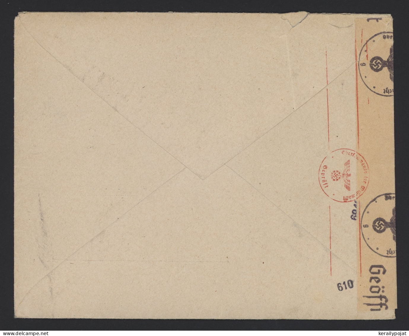 Hungary 1942 Budapest Censored Air Mail Cover To Hamburg__(10189) - Briefe U. Dokumente