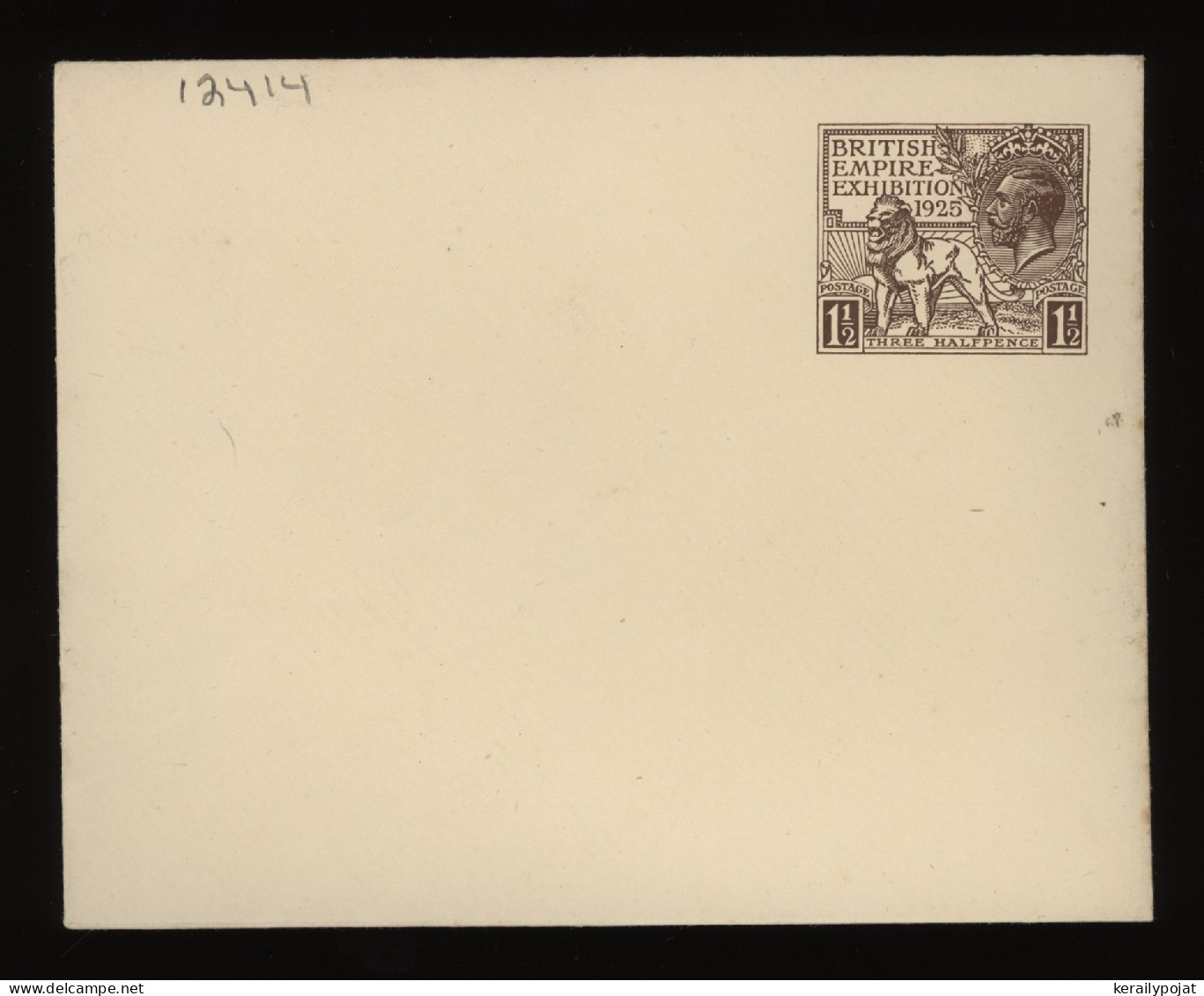 Great Britain 1920's British Empire Exhibition Stationery Envelope__(12414) - Entiers Postaux