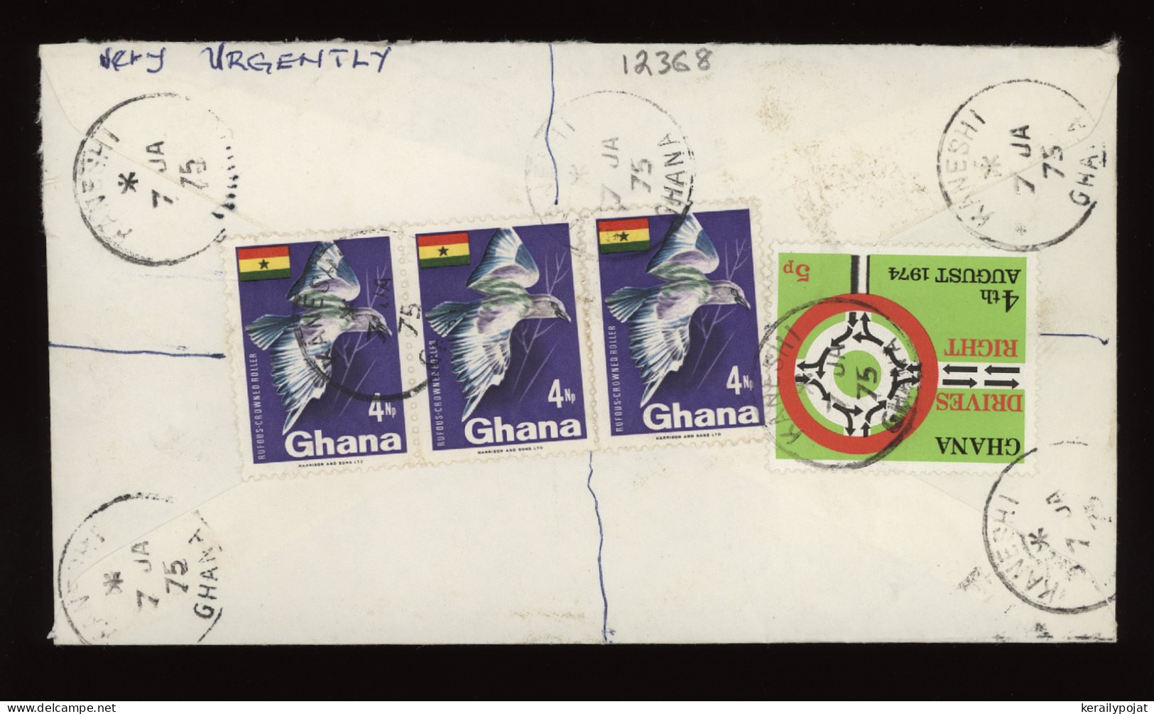 Ghana 1975 Kaneshi Registered Cover To Denmark__(12368) - Ghana (1957-...)