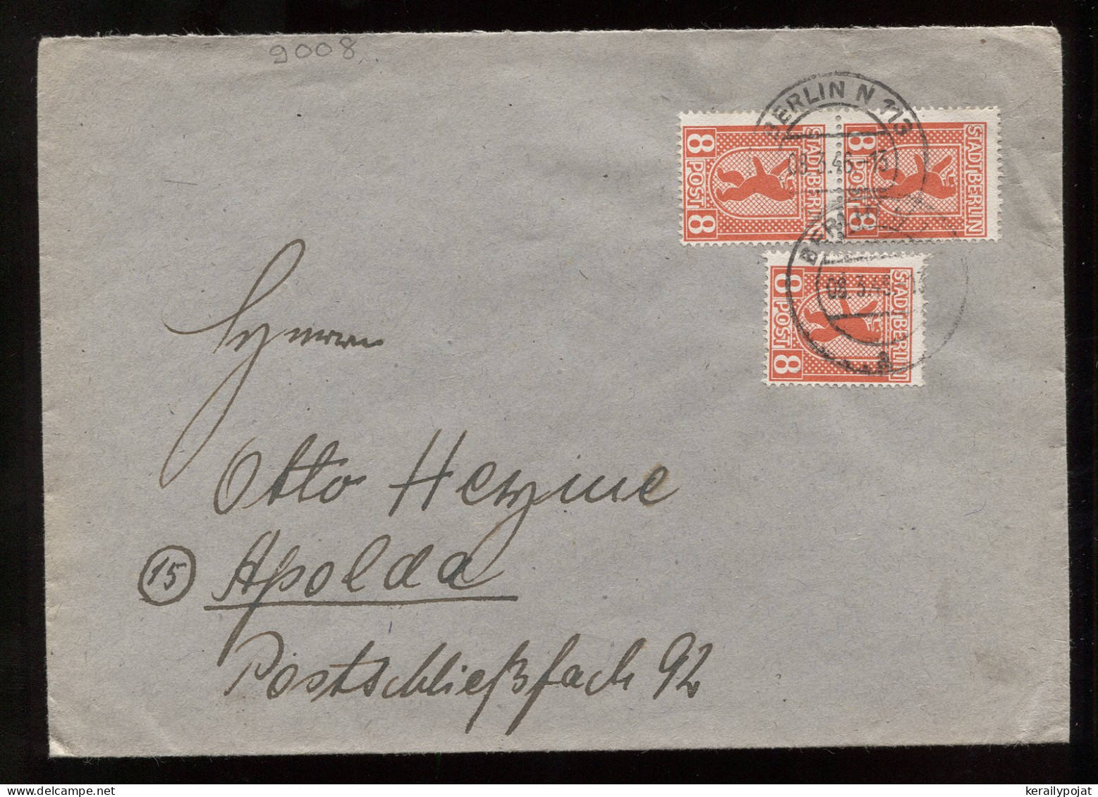 Germany Stadt Berlin 1946 Berlin Cover To Apolda__(9008) - Berlino & Brandenburgo