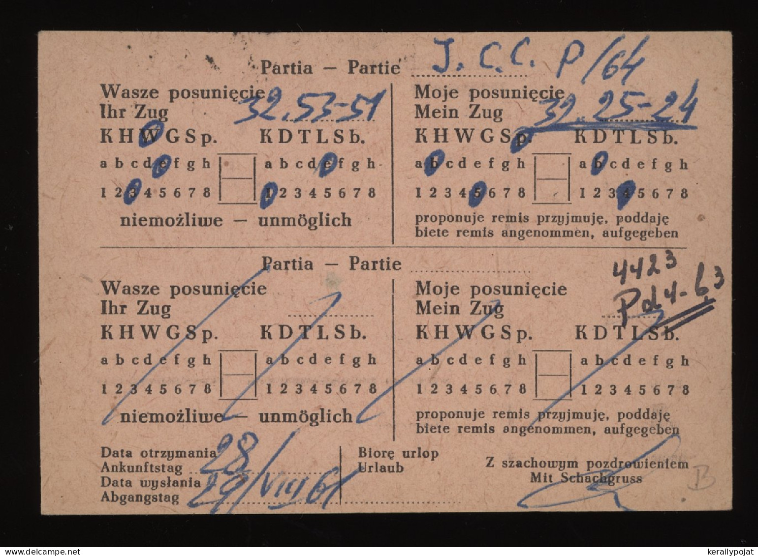 Poland 1961 Koszalin Card To Netherlands__(10143) - Cartas & Documentos
