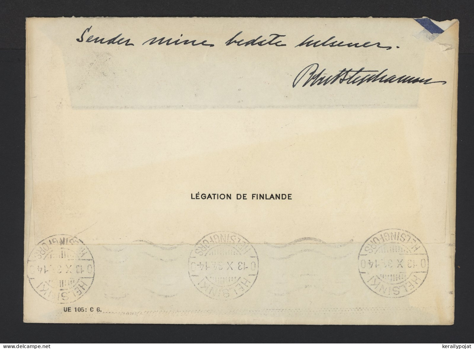 Norway 1934 Oslo Air Mail Cover To Finland__(12282) - Briefe U. Dokumente