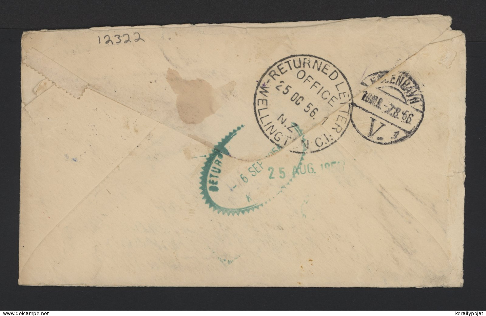 New Zealand 1956 Christchurch Air Mail Cover To Denmark__(12322) - Corréo Aéreo