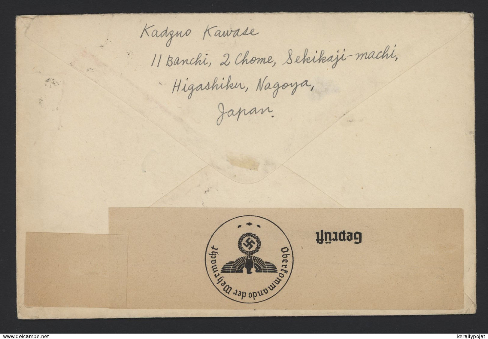 Japan 1940's Censored Cover To Germany__(10069) - Lettres & Documents