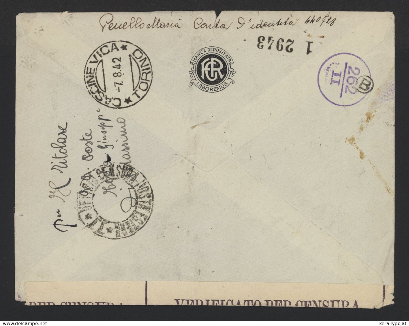 Italy 1942 Cascine Vica Censored Business Cover To Sweden__(11436) - Storia Postale