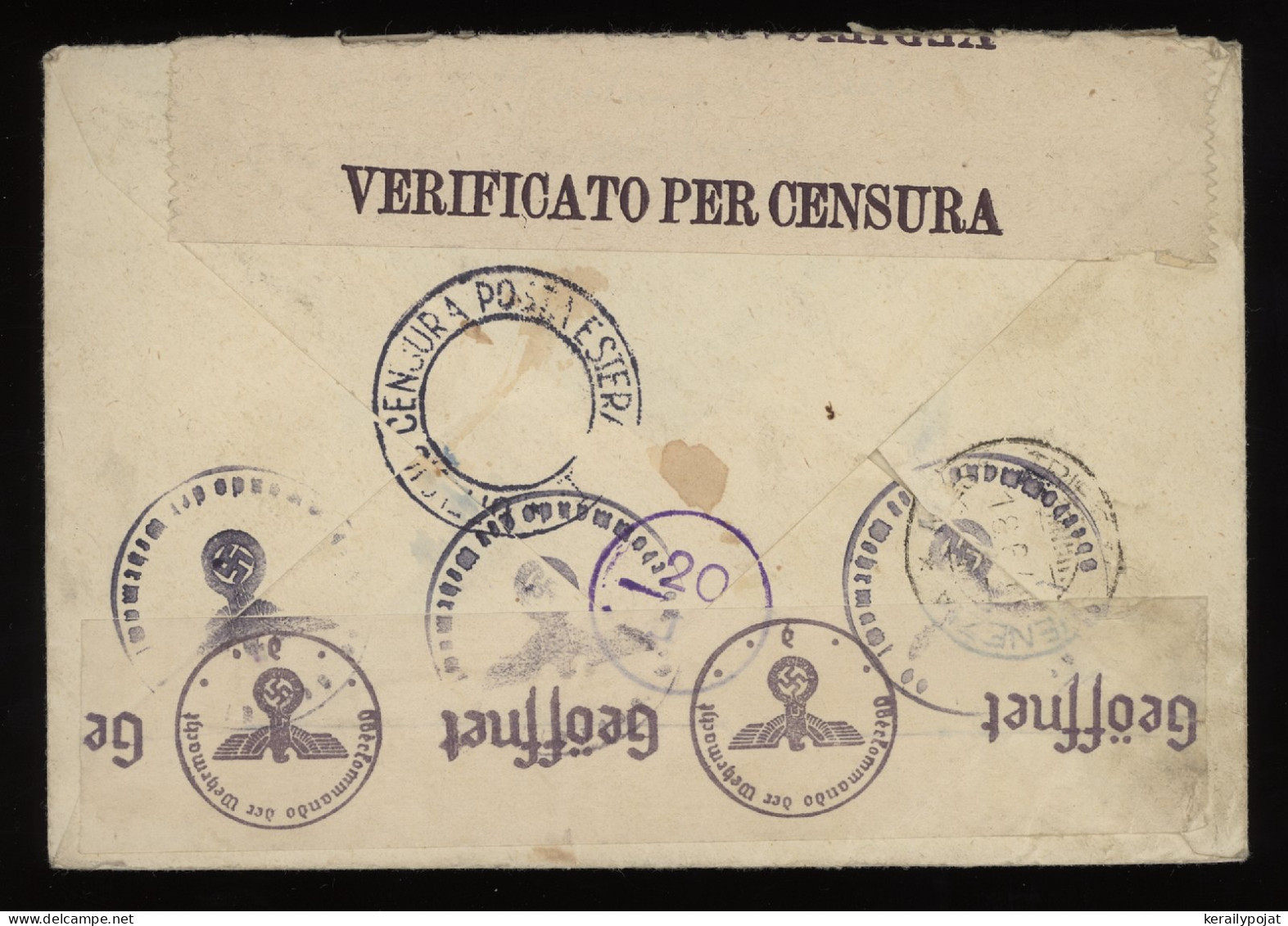 Italy 1941 Trieste Censored Air Mail Cover To Wien__(11782) - Luftpost