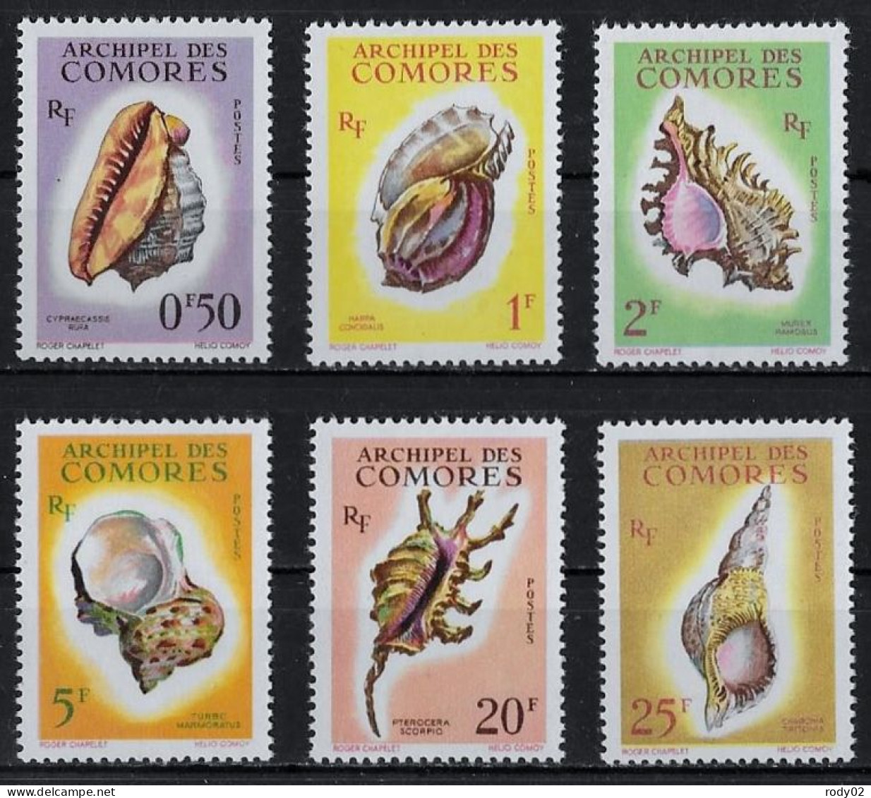 COMORES - COQUILLAGES - N° 19 A 24 - NEUF** MNH - Ongebruikt