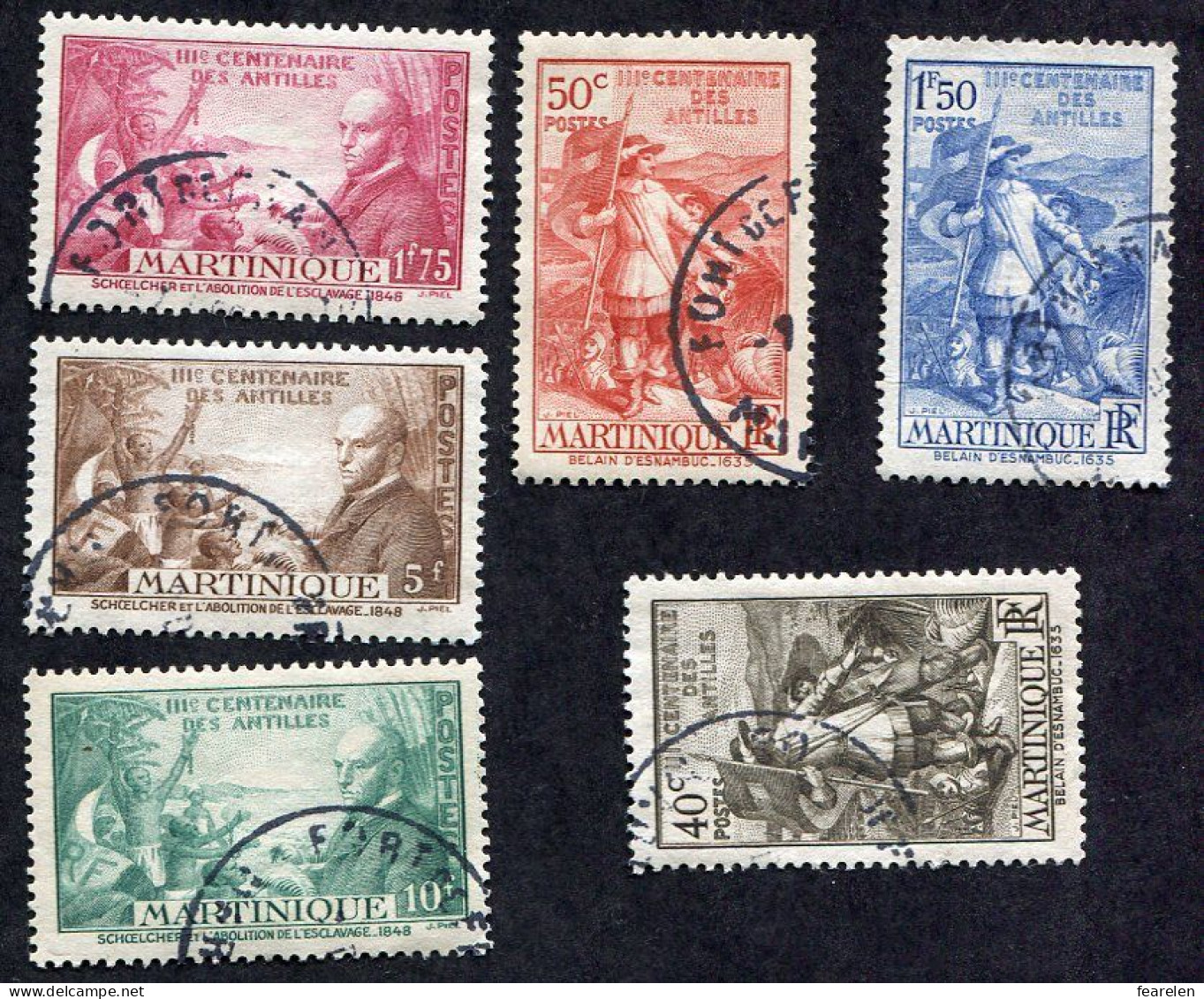 Colonie Française, Martinique N°155-60 Oblitérés, Qualité Très Beau - Used Stamps