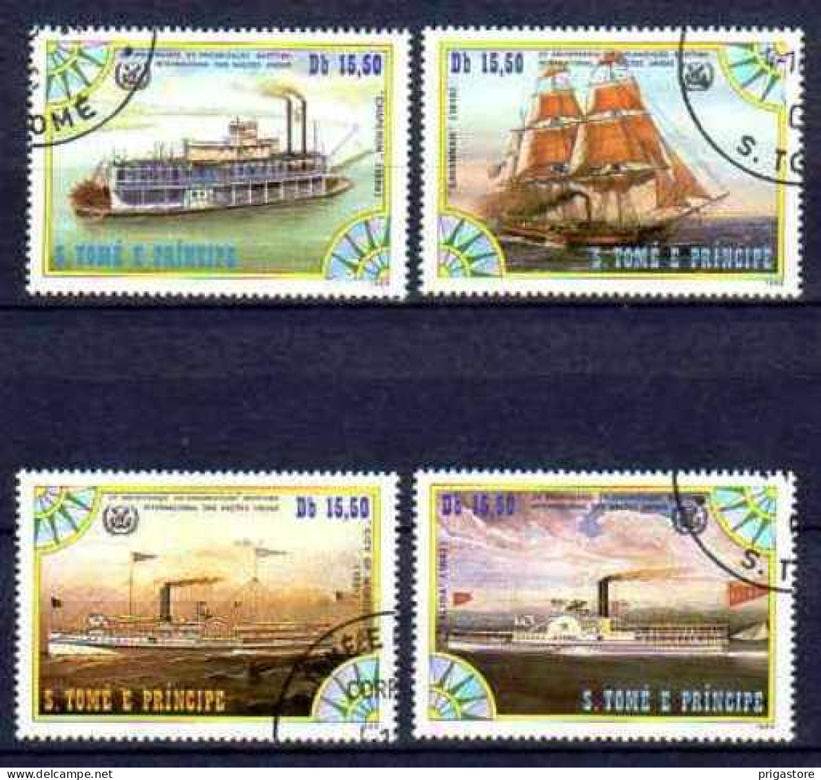 Saint Thomas Et Prince 1984 Bateaux (65) Yvert N° 810 à 813 Oblitérés Used - Sao Tome And Principe
