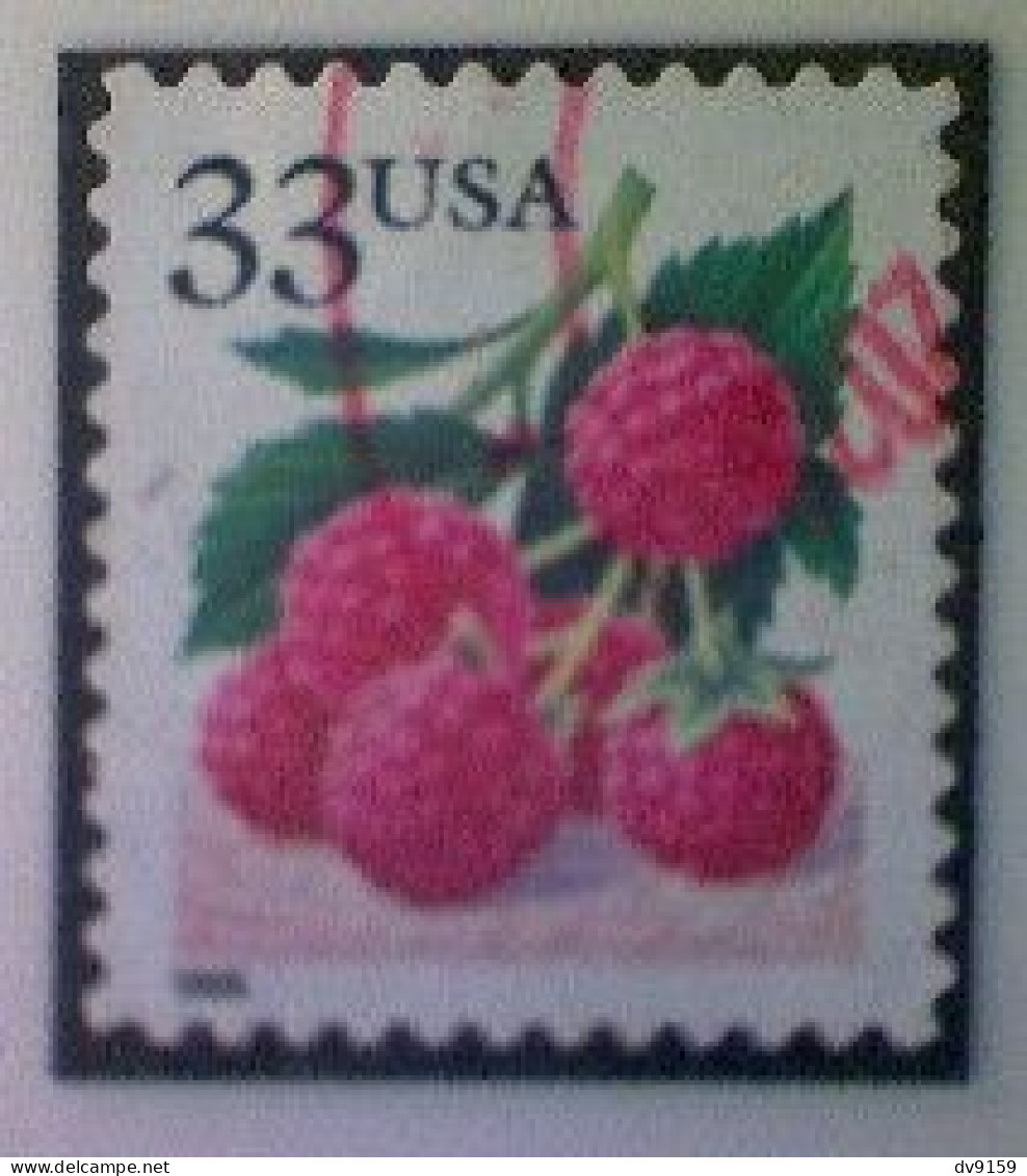 United States, Scott #3295, Used(o), 1999 Definitive Booklet Stamp,Raspberries,33¢ - Used Stamps