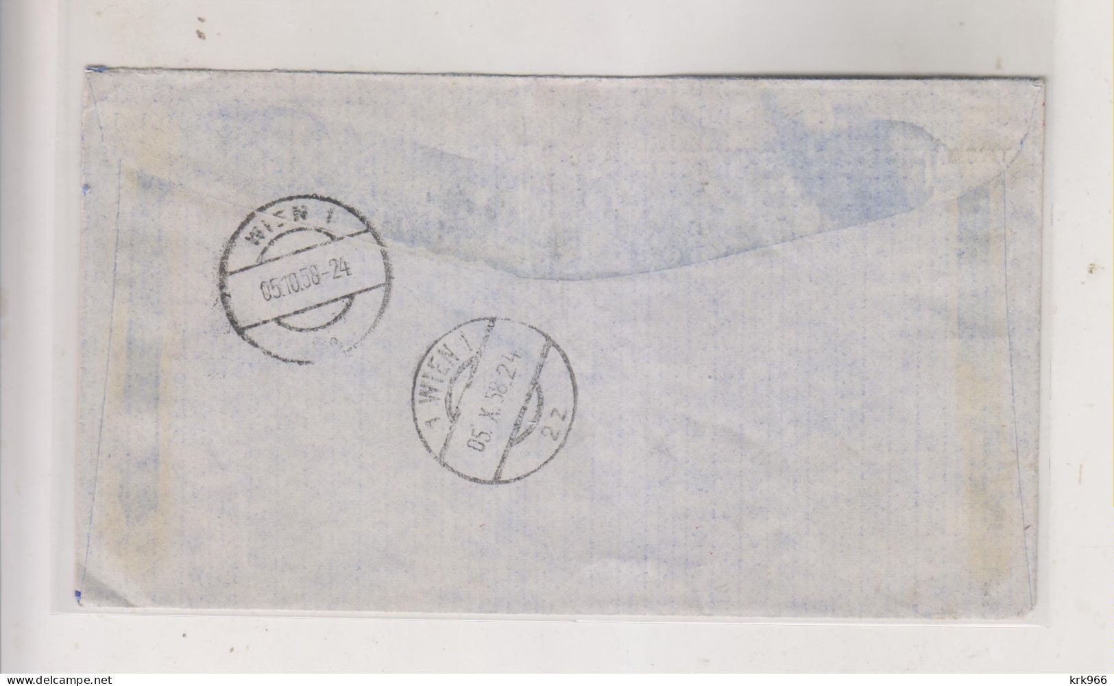 INDIA, 1958 PACHAMBA Registered Airmail Cover To Austria - Luchtpost