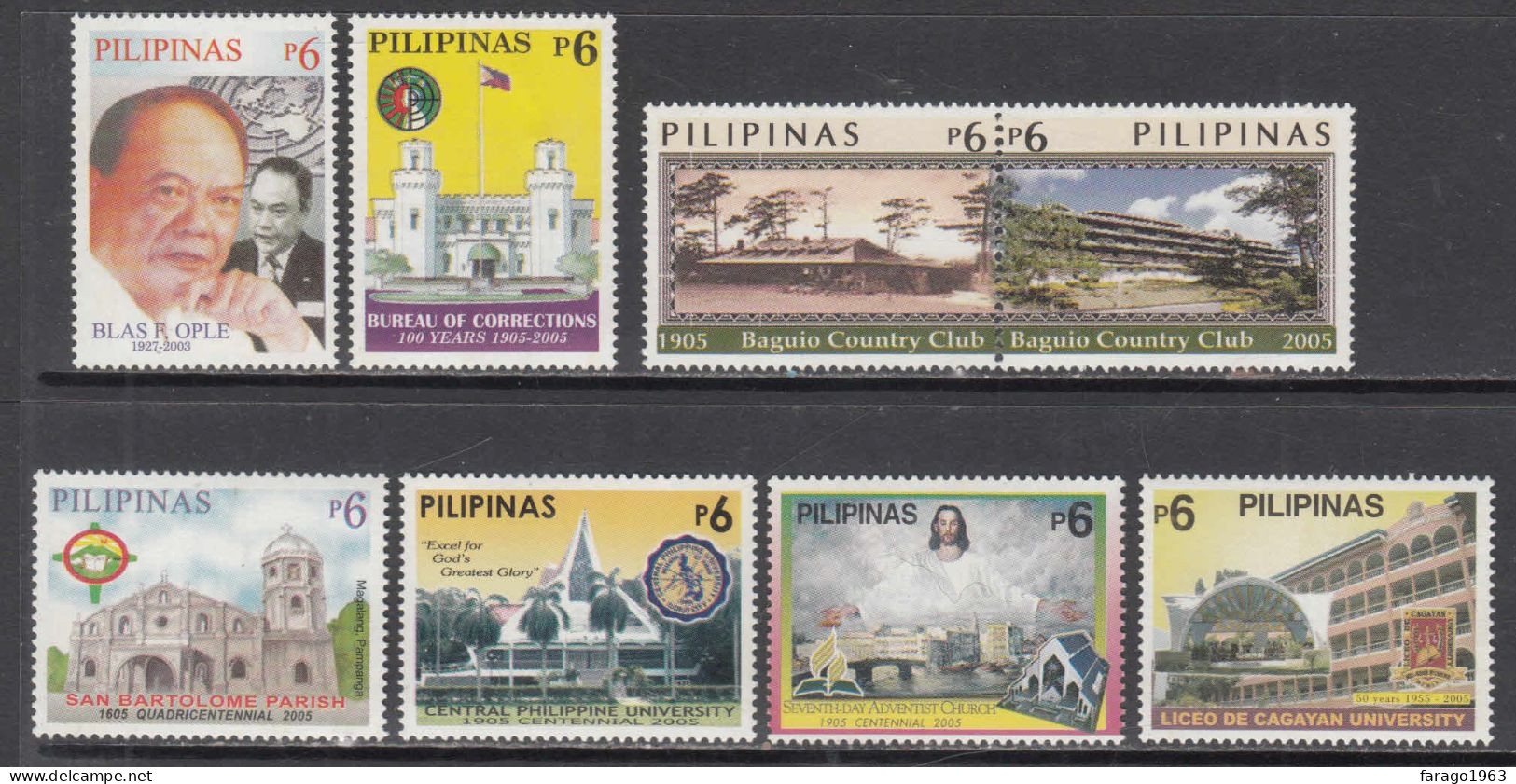 2005 Philippines Collection Of 8 Different MNH - Filipinas