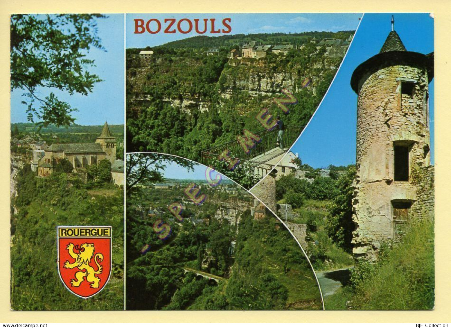 12. BOZOULS – Multivues – Blason (animée) (voir Scan Recto/verso) - Bozouls