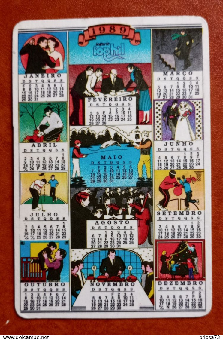 Petit Calendrier De Poche Yaourt Iophil.  Portugal - Kleinformat : 1981-90