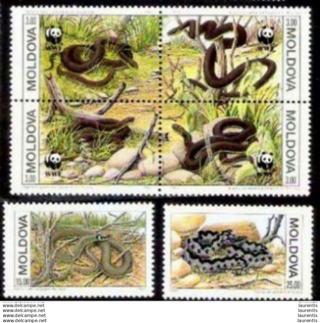 24646  WWF - Snakes - Serpents - Moldova Yv 44-49 MNH - 2,50 . - Nuevos