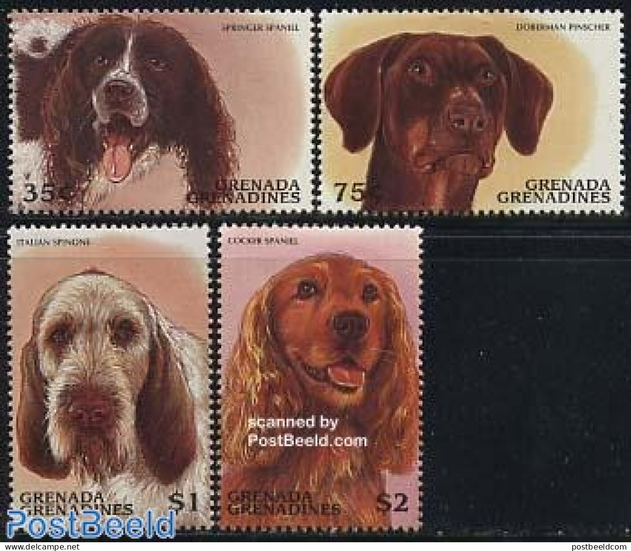 Grenada Grenadines 1997 Dogs 4v, Mint NH, Nature - Dogs - Grenade (1974-...)