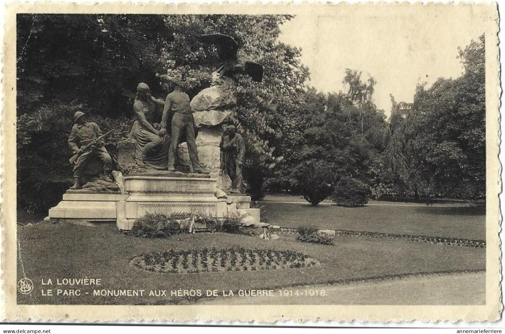 La Louvière Le Parc Monument Aux Héros De La Guerre 1914-1918 - La Louvière