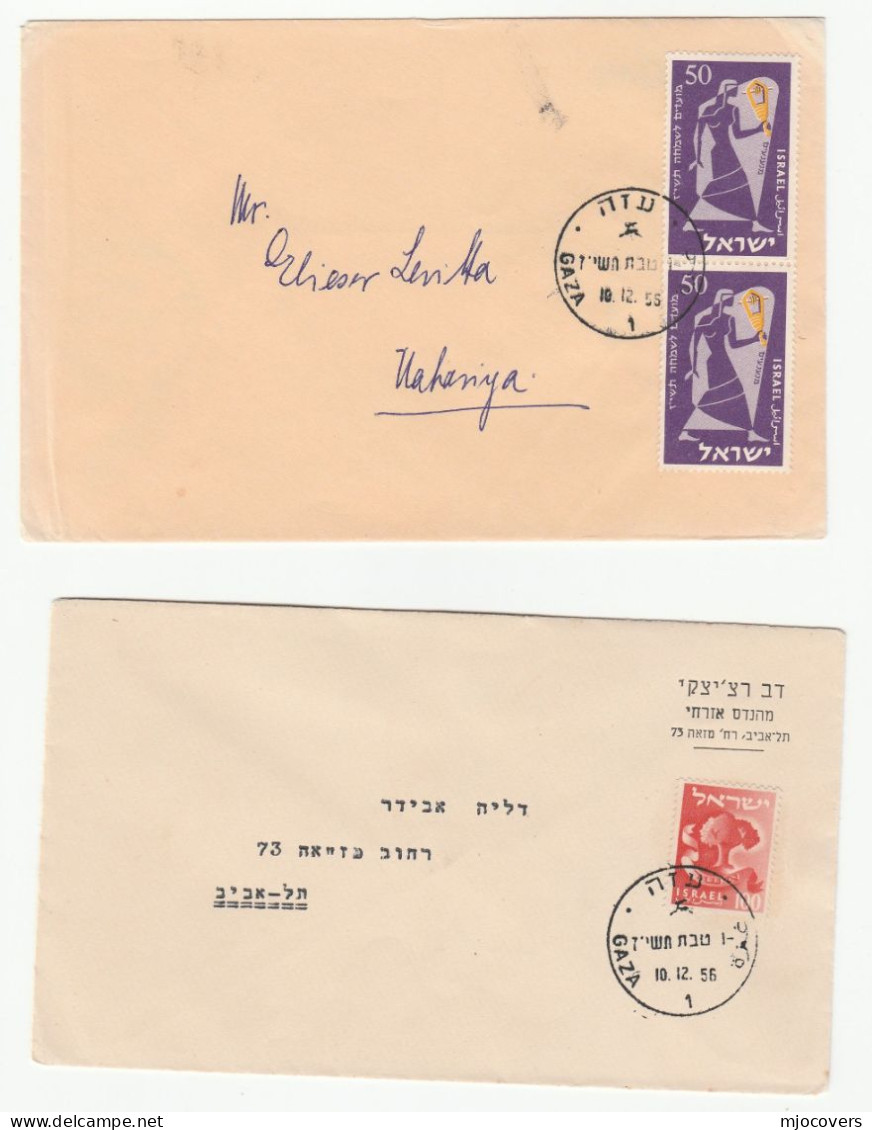 1956 - 67, 3 X GAZA  COVERS PALESTINE  Israel Stamps Cover - Covers & Documents