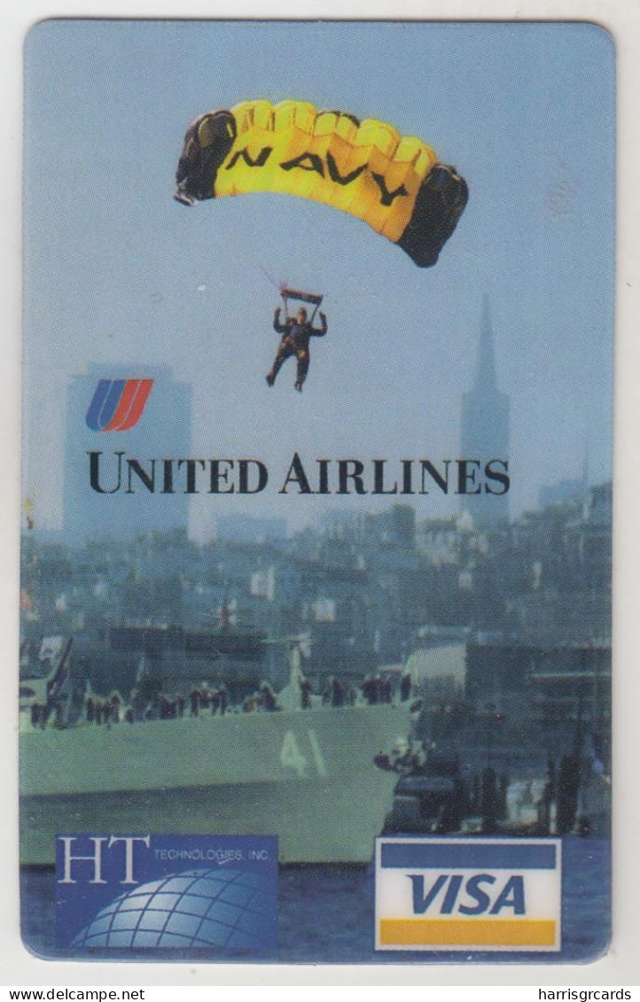 USA - Fleet Week 1995 / United Airlines, Visa (2/3),HT Technologies Prepaid Card 10 U, Tirage 2.500, Mint - Autres & Non Classés