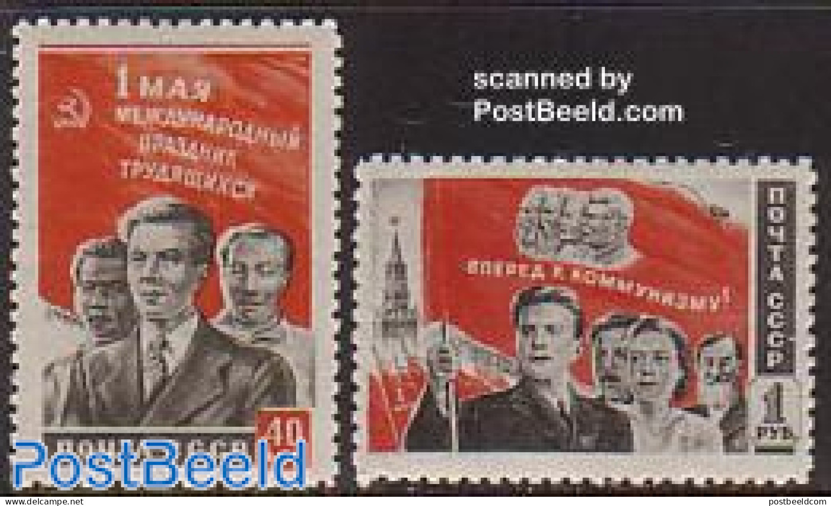 Russia, Soviet Union 1950 60 Years Labour Day 2v, Unused (hinged), Various - Union - Ungebraucht