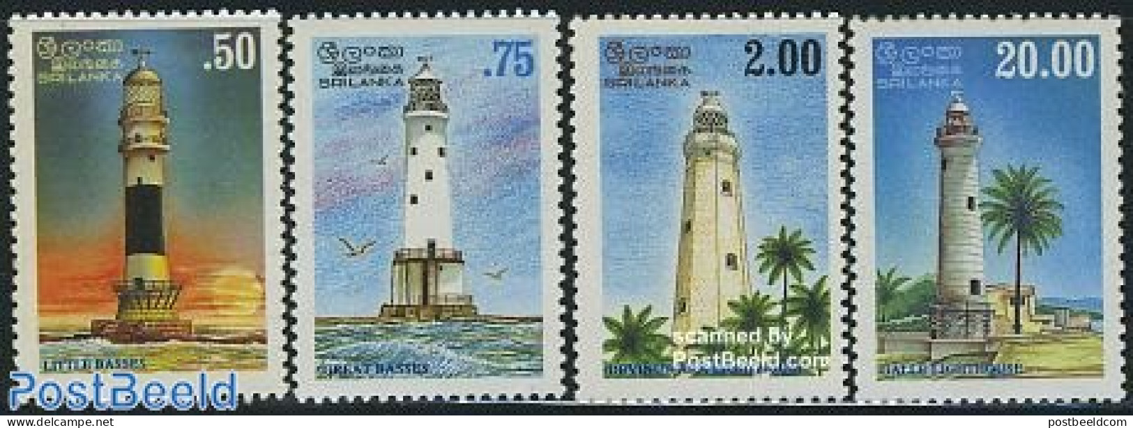 Sri Lanka (Ceylon) 1996 Lighthouses 4v, Mint NH, Various - Lighthouses & Safety At Sea - Leuchttürme