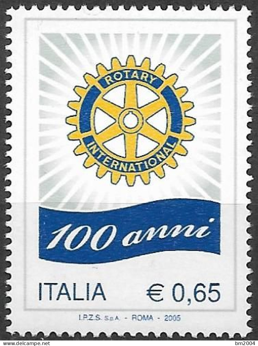 2005  Italien  Mi. 3016**MNH 100 Jahre Rotary International. - 2001-10:  Nuevos