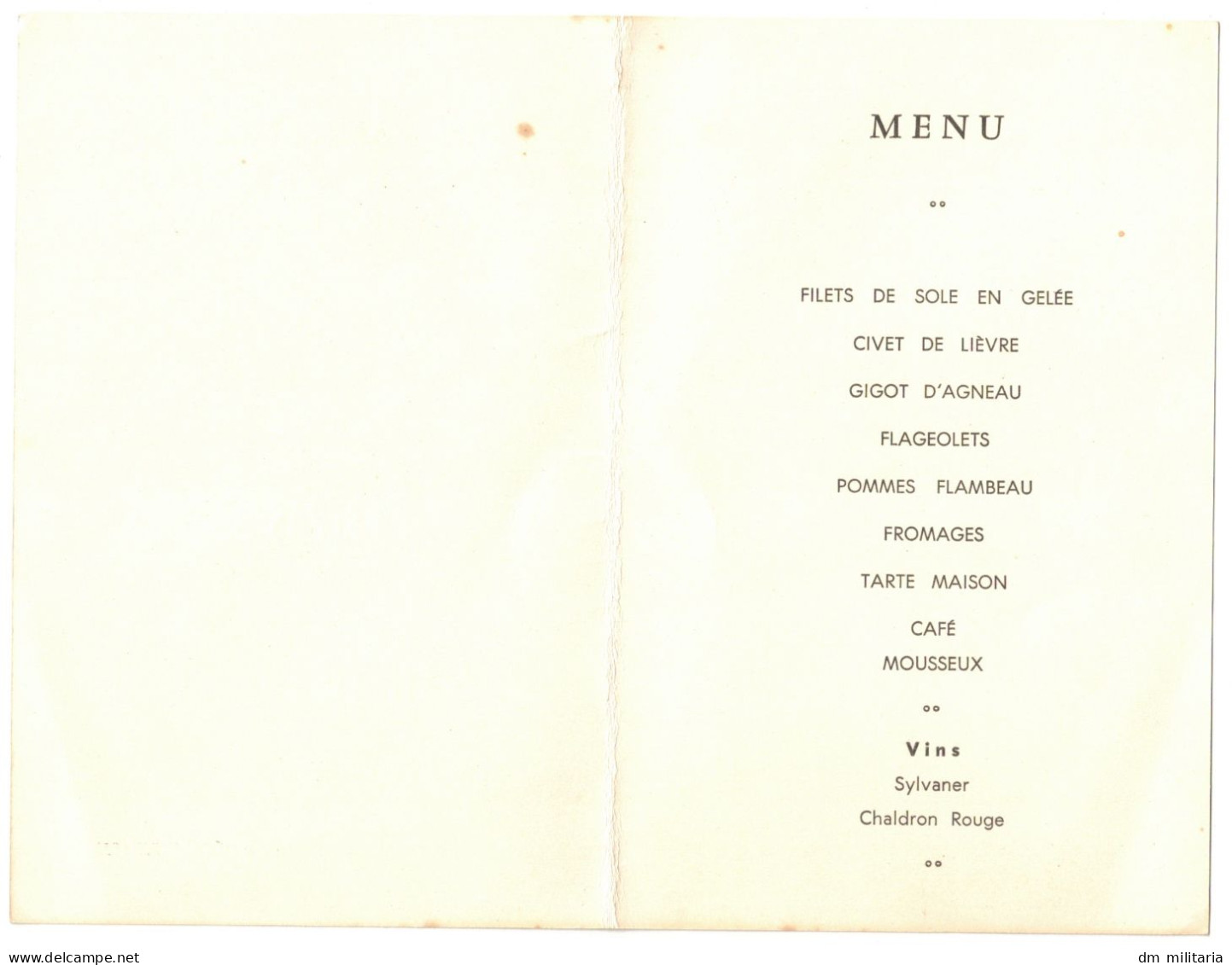 88 - TRÈS BEAU MENU 1959 - MILITAIRE : AMICALE DES ANCIENS ARTILLEURS D'ÉPINAL ET RÉGION REPAS DE SAINTE-BARBE - VOSGES - Menus