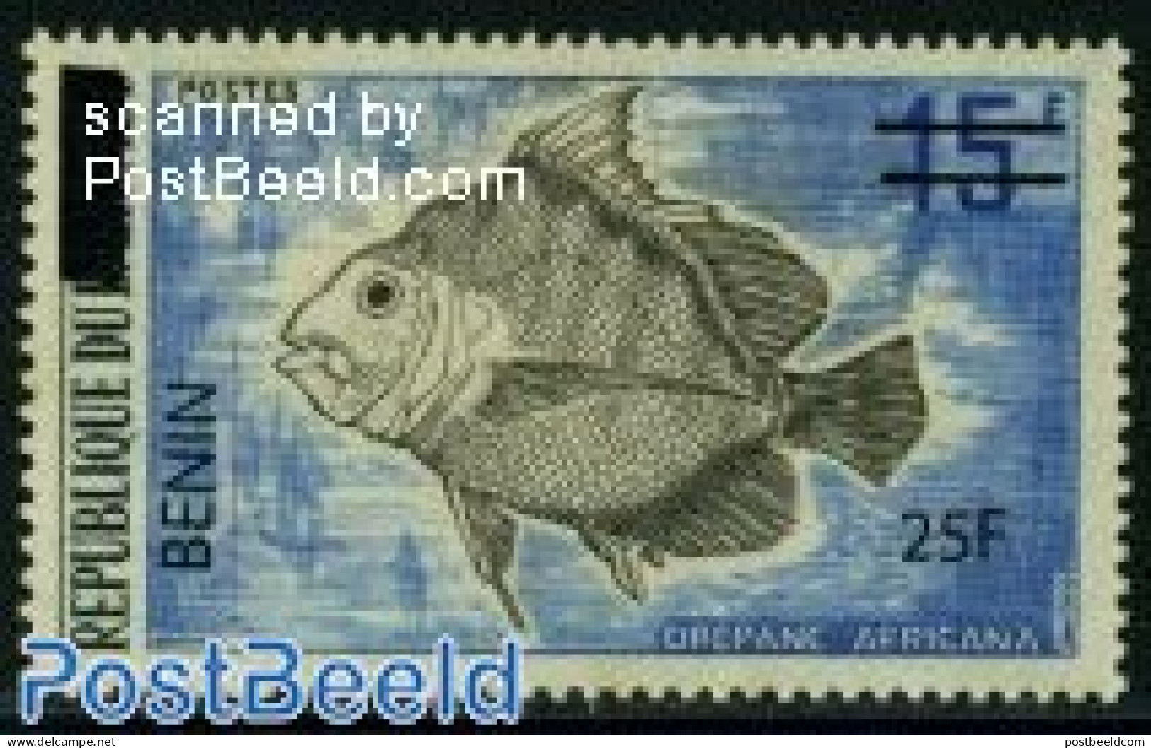 Benin 2008 Fish Overprint 1v, Mint NH, Nature - Fish - Ungebraucht